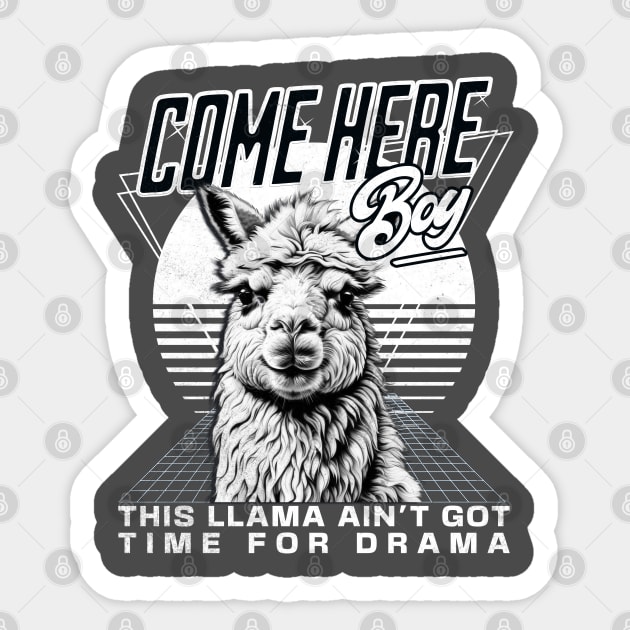 No Drama Llama Sticker by alcoshirts